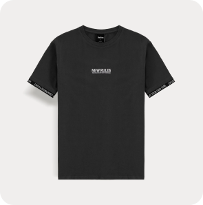 T-SHIRT WITH TAPE DETAILS